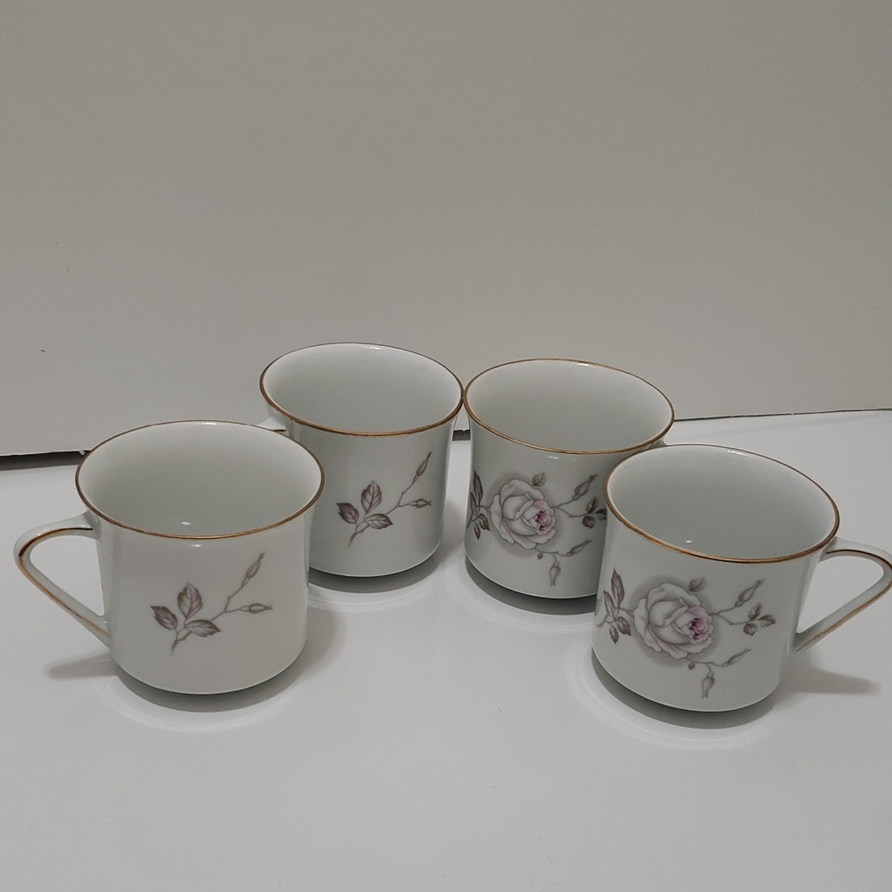 Vintage Johann Haviland Bavaria Germany Sweetheart Rose Cups